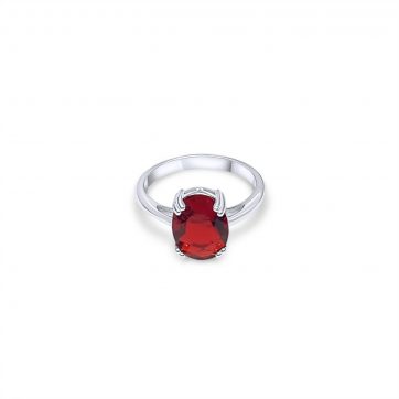 petsios Silver ring with ruby stone