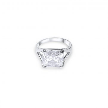 petsios Silver ring with zircon stone