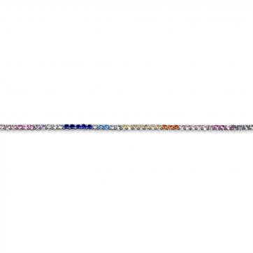 petsios Tennis bracelet with multicoloured zircon stones