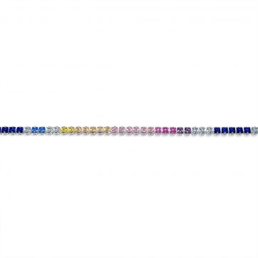 petsios Tennis bracelet with multicoloured zircon stones