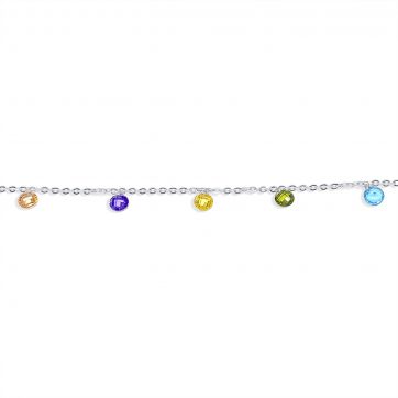 petsios Bracelet with multicoloured zircon stones