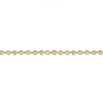 petsios Gold plated bracelet with pearls