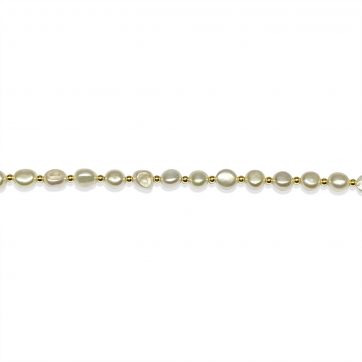 petsios Gold plated bracelet with pearls