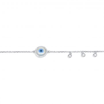 petsios Eye bracelet with mother of pearl and zircon stones