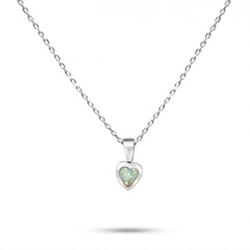 petsios White opal heart pendant