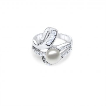 petsios Ring with pearl and zircon stones